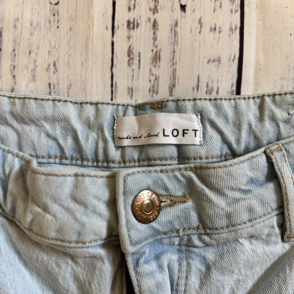 The Loft The Curvy Straight Jeans Size 30/10 In Light Blue Wash - Picture 4 of 4